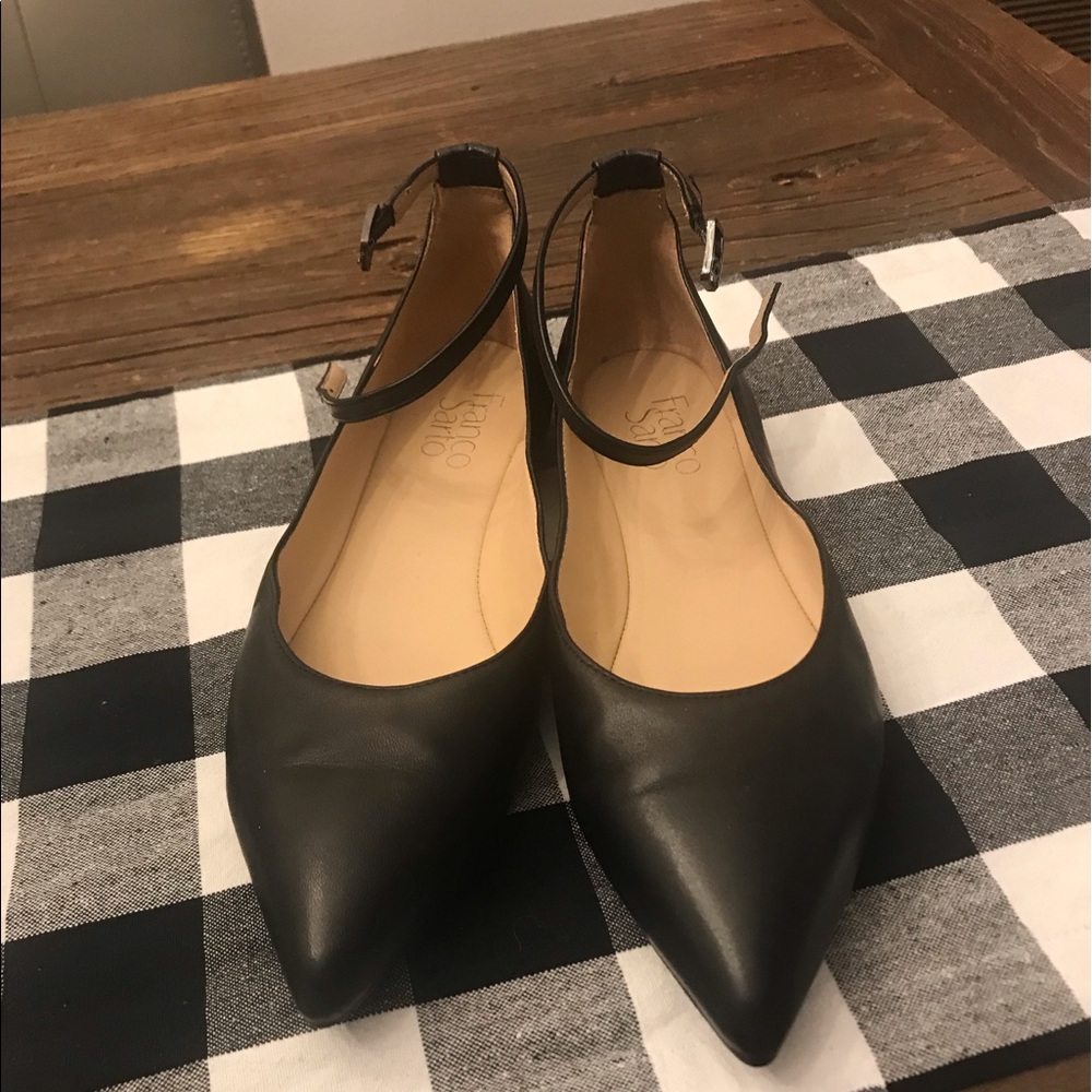 Franco Sarto strappy ankle flats